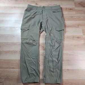 Under Armour Pants Mens 38x30 Olive Green UA Loose Fit Cargo Hiking Outdoor
